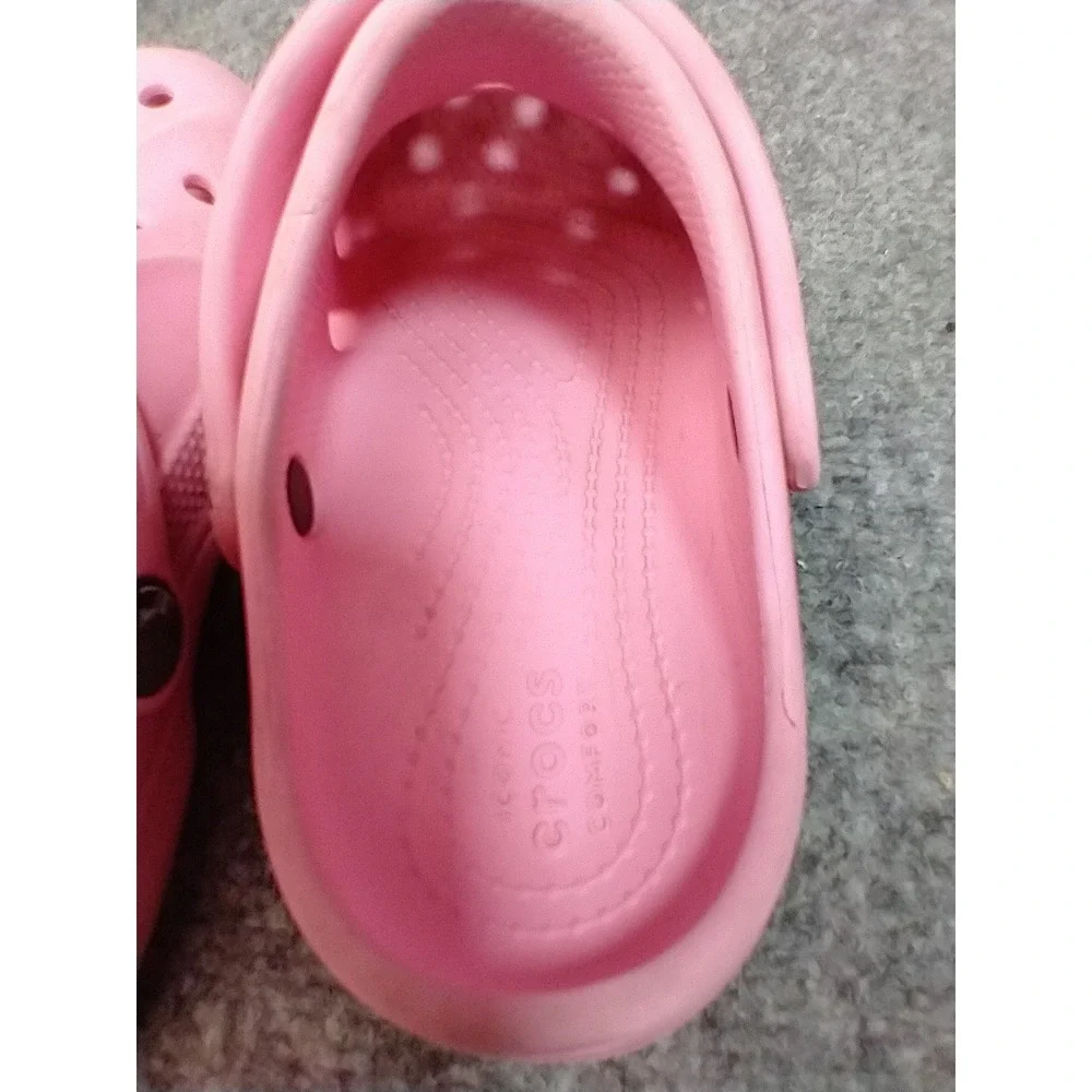 Crocs Kids Classic Clogs Pink Slip On Water Shoes Size C 12 Comfort Sandals